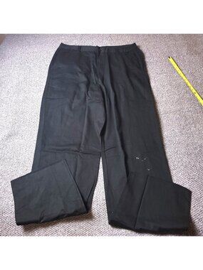 Boulder Creek Elastic Pants Mens 42 x40 Big Tall Black Khaki Chino Cotton